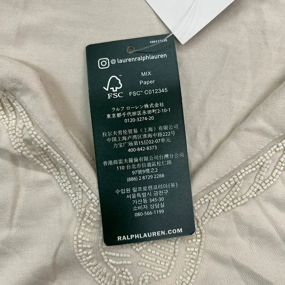 NWT Lauren Ralph Lauren 1pc top - Picture 4 of 8